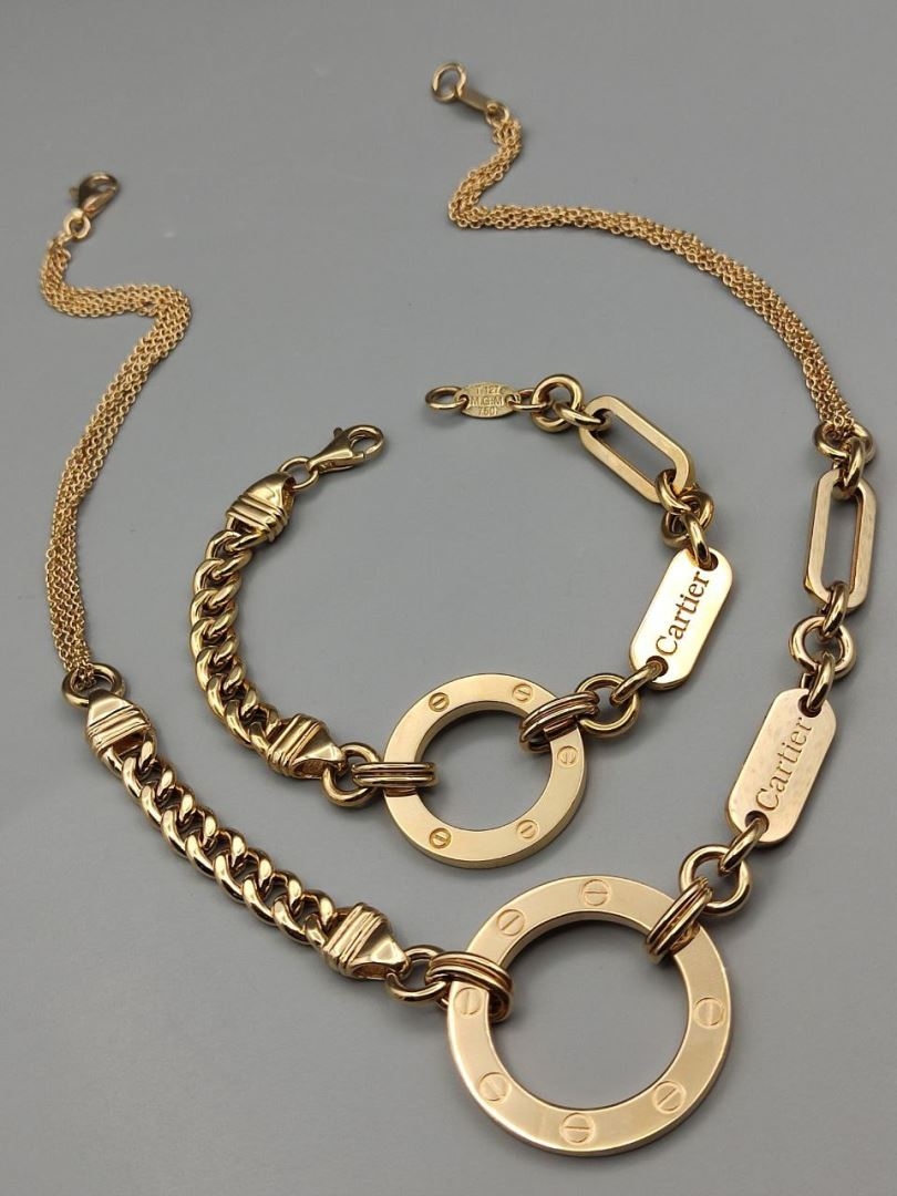 گردنبند و دستبند کارتیه ام جی ام