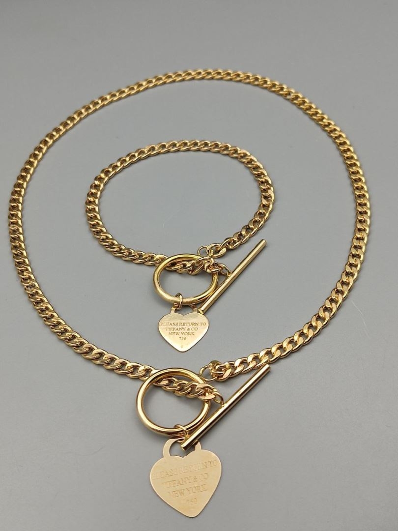 دستبند و گردنبند طرح تیفانی