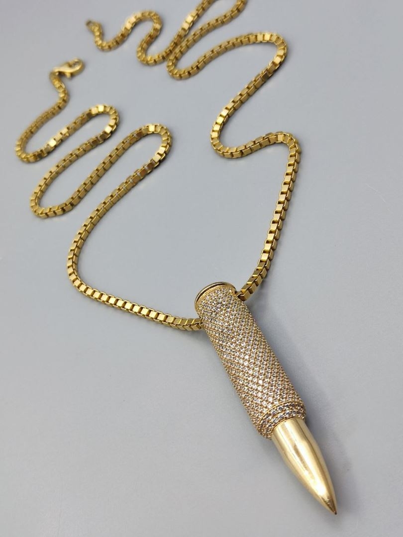 پلاک فشنگ طلا