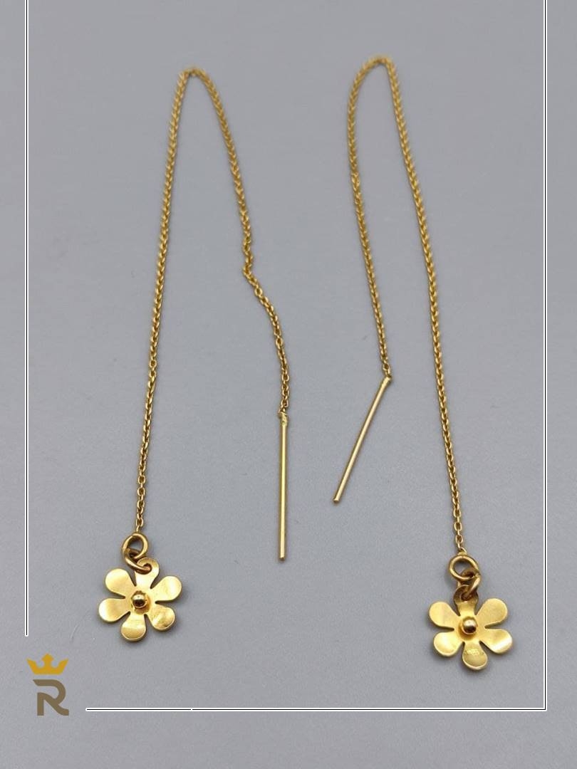 گوشواره بخیه ای گل